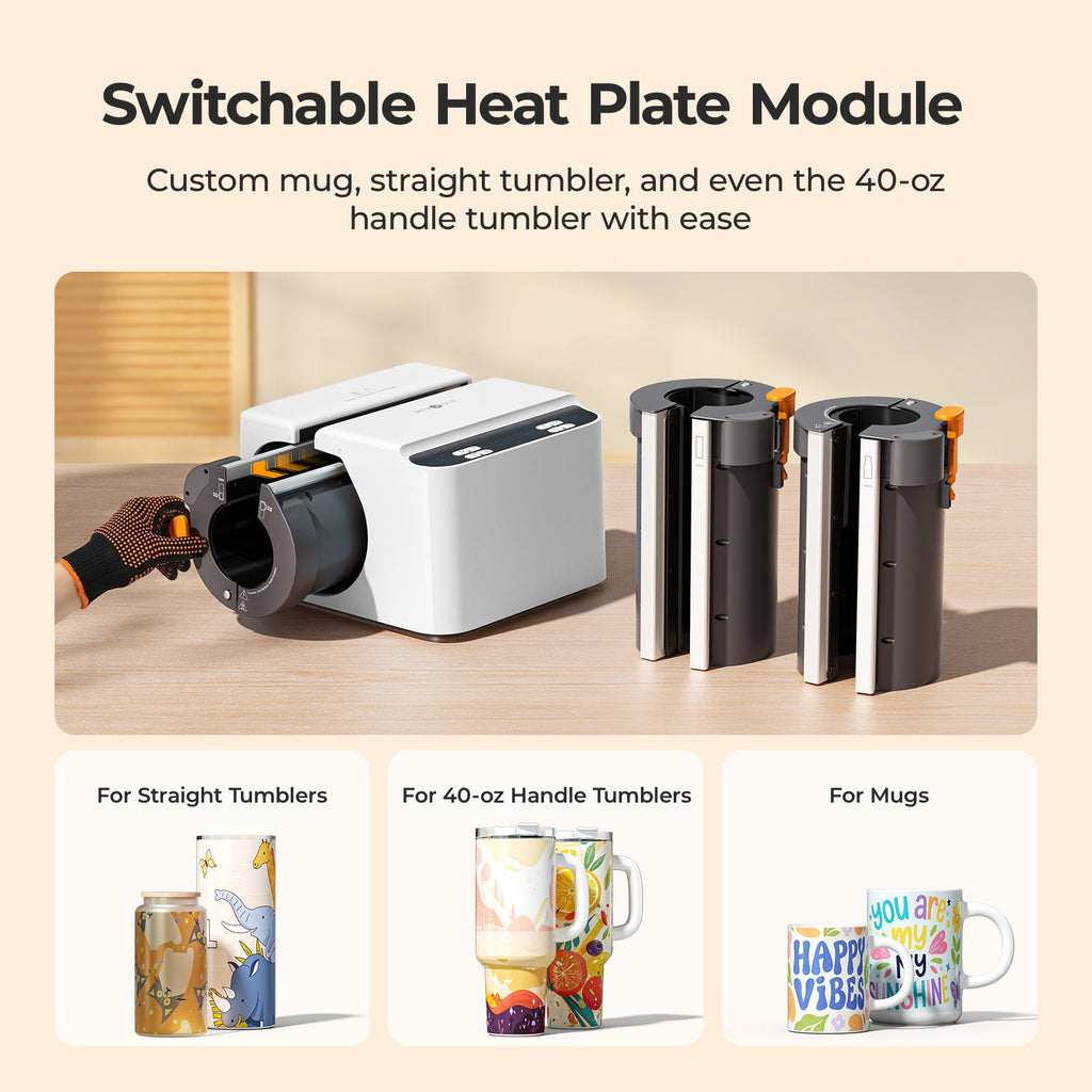 New！HTVRONT A200 Auto Tumbler Heat Press