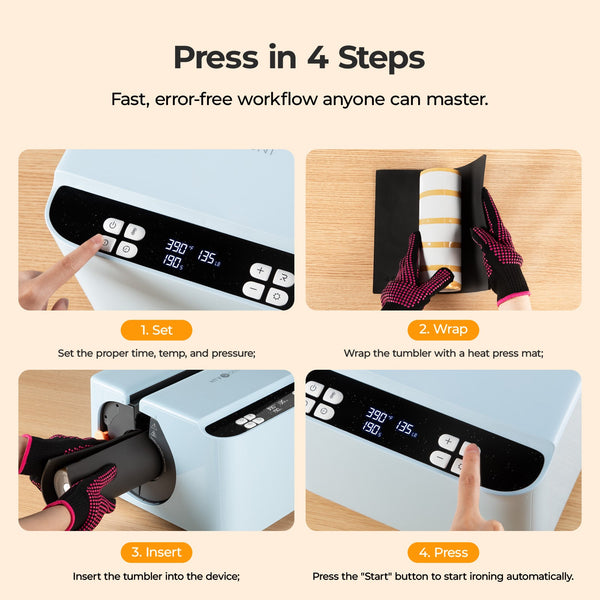 New！HTVRONT A200 Auto Tumbler Heat Press