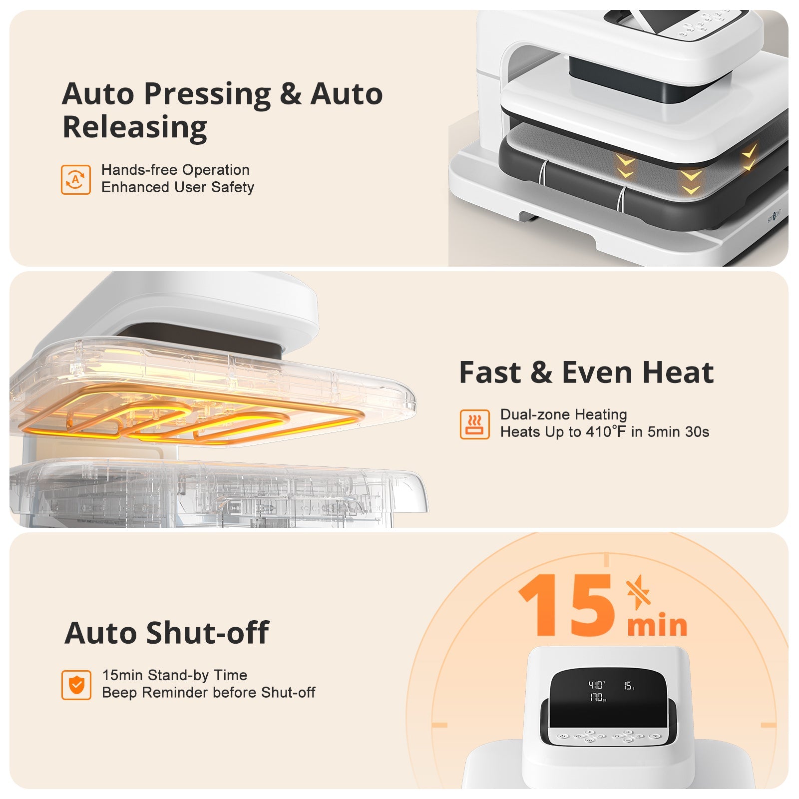 HTVRONT Auto Heat Press 2 - Digit