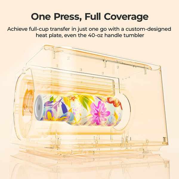 New！HTVRONT A200 Auto Tumbler Heat Press