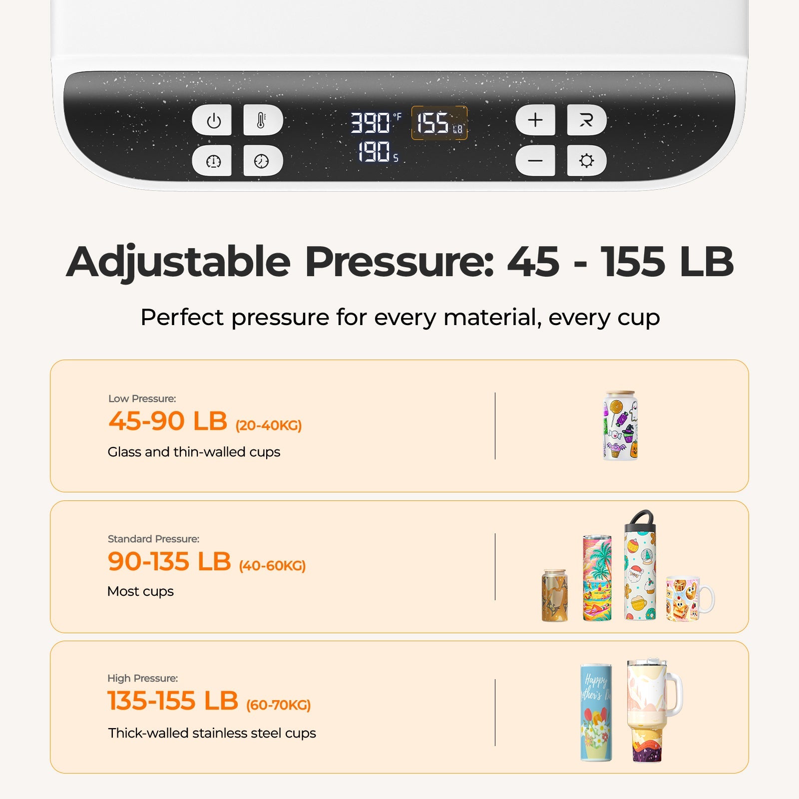New！HTVRONT A200 Auto Tumbler Heat Press