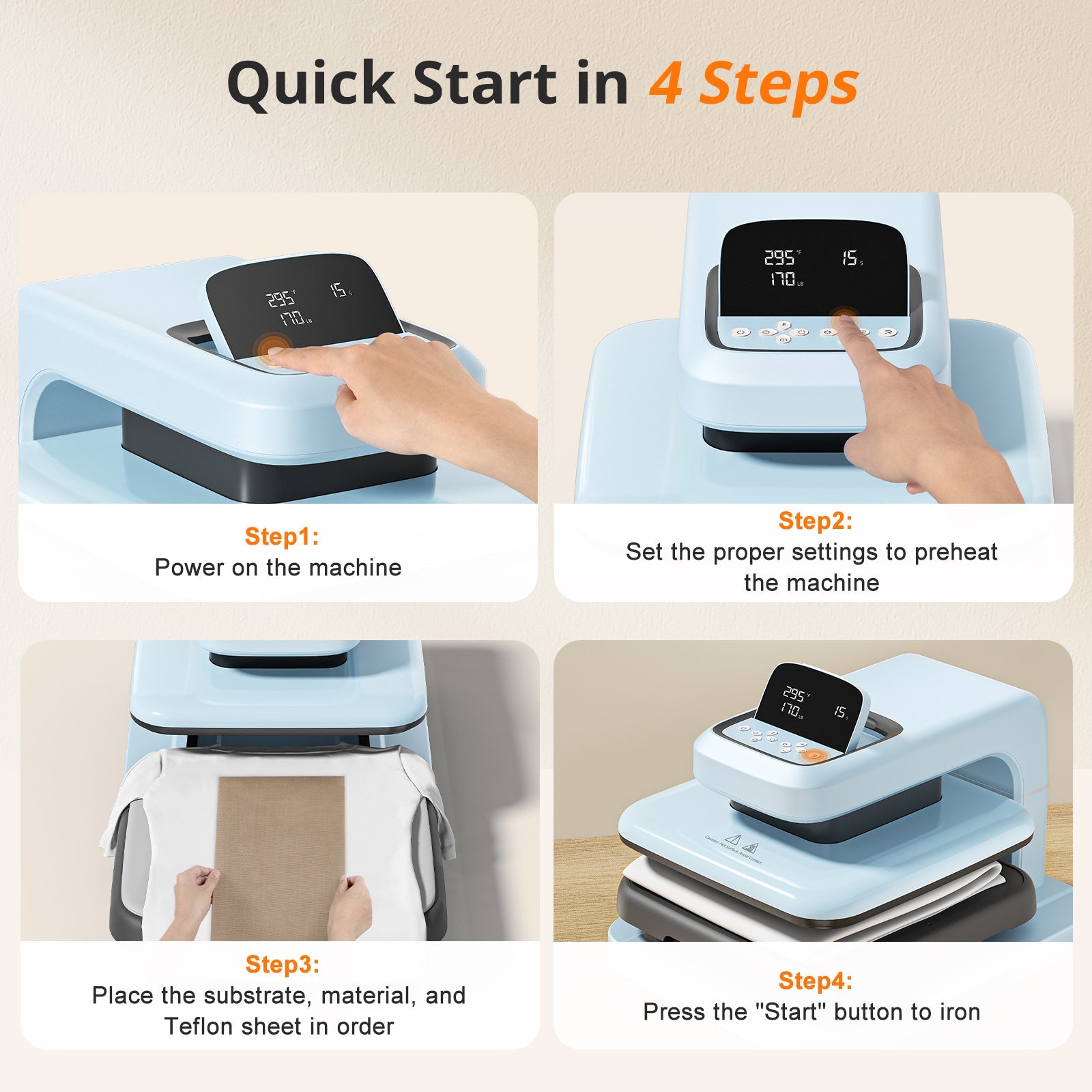 HTVRONT Auto Heat Press 2 - Digit
