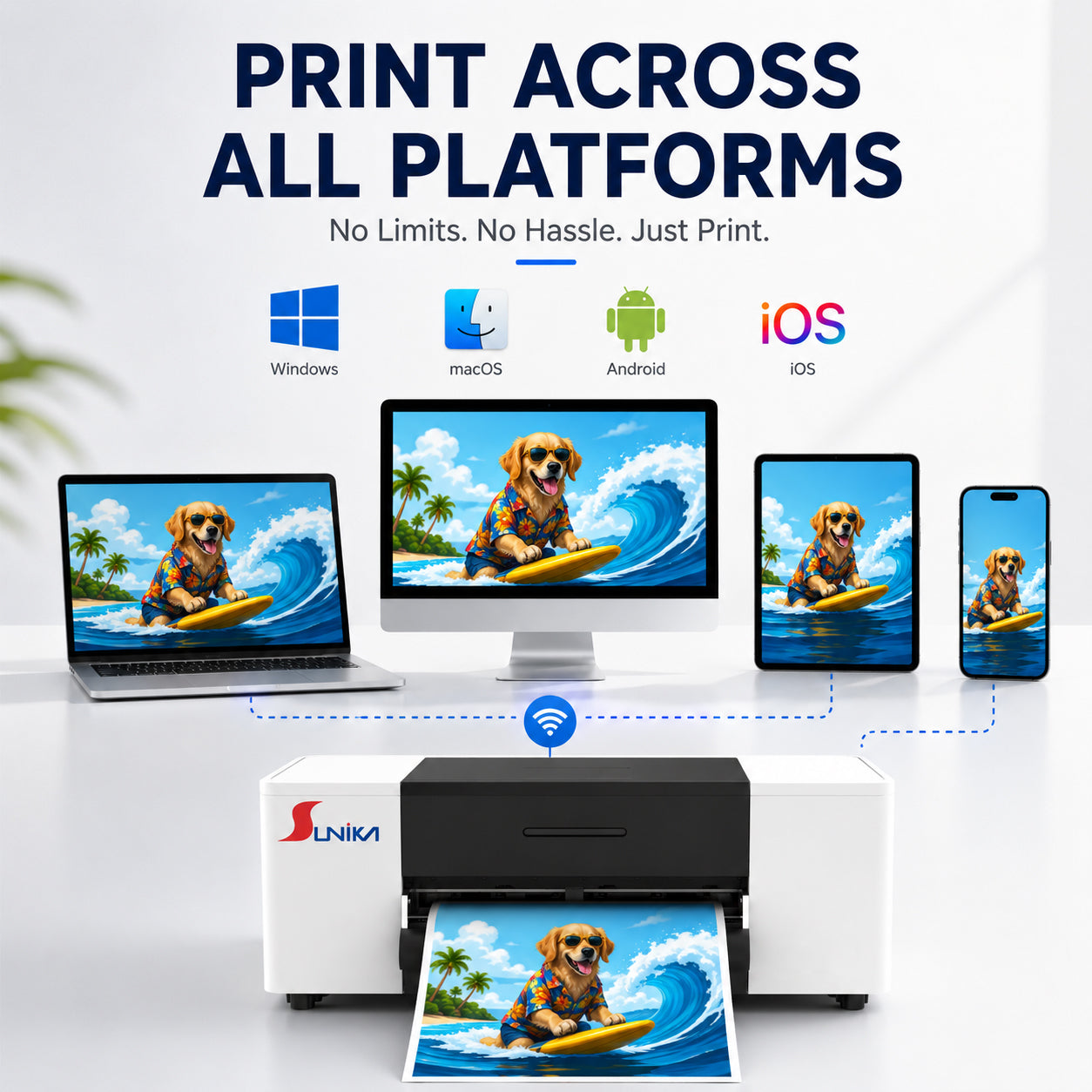 A301 13-Inch Smart DTF Printer with AI Mobile Printing