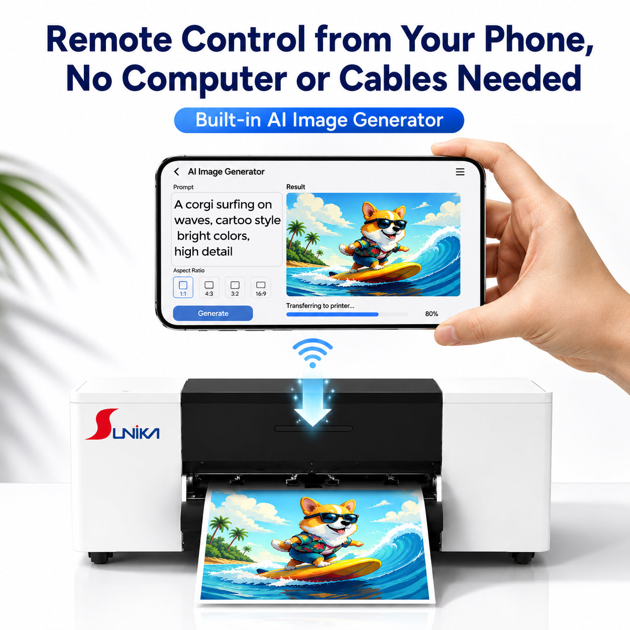 A301 13-Inch Smart DTF Printer with AI Mobile Printing